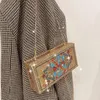 Rhinestone Dollar Money Cluth Shoulder Bag Bill Diamond Clutch Purse Fashion Handväska för Evening Party Cocktail Banket281o