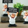 Strongwell Resin Chef Statue Crafts People Ornament Decoration Accessories Figurines Home Living Room Decor Wedding Gifts T200703