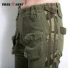Large Size Cargo Pants Women Winter Military Clothing Tactical Pants Multi-Pocket Cotton Joggers Sweatpants Army Green Trousers 201111