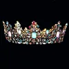 Bijoux de cheveux de mariage KMVEXO Baroque Royal Queen Crown Diadème en pierre de gelée colorée pour femmes Costume Accessoires de mariée 221109