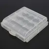 500 pcs Clear Color Hard Plastic Case Suporte Caixa de armazenamento para recarregável AA AAA Baterias