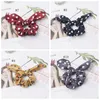 Rabbit Ears Hairband Dots Women Hair Scrunchies Bows Girls Hair Ties Bunny Rubber Bands Ponytail Holder Hair Accessories 10 Colors DW6307