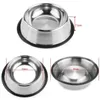 Bol pour chien en acier inoxydable Pets Steel Standard Pet DogS bols Puppy Cat Food or Drink WaterBowl Dish WQ30-WLL