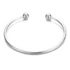 10pcslot Stainless Steel Minimalist Unisex Torque Cuff Bangle with Remove Beads Ends Charms Bracelet Bangles Gift SL02110 Y11261243540503