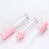 100pcs/lot 6.5ML Pink Empty Lipstick Tubes Lip Gloss Tubes Clear bottles Eyeliner mascara container