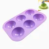 Кекс торт DIY MUFFIN кухонный инструмент 6 отверстий силиконовые формы для выпечки для выпечки 3D-шутки шоколадные половинные шариковые сферы