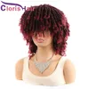 Parrucca corta Dreadlock Ombre Borgogna Bionda Blu Intrecciatura Capelli all'uncinetto Parrucca sintetica per donne nere Parrucca morbida trecce finte Wit3367774