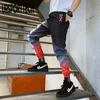 Streetwear Hip Hop Joggers Gevşek Harem Pantolon Ayak Bileği Uzunluğu Pantolon Spor Erkekler için Günlük Mektup Baskı Sweatpants 201221