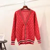 HGTE Autumn winter cardigan sweater women Knit casual fashion Thin coat Loose single row button VNeck cardigans 201120