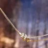 Fashion Sleek Twig Pendant Tree Branch Halsband The Leaves Halsband Gold White Rose Three Color Valfritt3729979