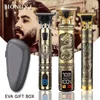 Hongyi Personal Care Electric Hair Trimmers Mężczyźni Clipper USB Akumulator Golarka Broda Trymer wbudowany 1200 mAh Bateria 220216