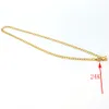 Kvinnors halsband Curb Chain Solid 24 K Stämpel Länk Fine Gold GF Födelsedag Valentine Present Värderbar 20 "500 * 4 mm