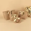 5 Colors Boutique Clothes Gift Packaging Bag Cardboard Paper Bags Food Fruit Cothing Shopping Package with Handle