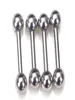 Tongue Rings 5 Pc Steel Balls Industrial Scaffold Straight Barbell Ear Piercing Bar Surgical Eyebrow Tragus Nipple Ring Q sqcgYK