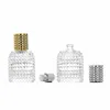 30ml 50ml Empty Transparent Pineapple Crystal Glass Bottle Gold Silver Spray Pump Lid Portable Clear Flat Round Cosmetic Packaging Atomizer Perfume Vials