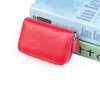 Unisex Leather ID Credit Card holder double zipper credit card wallet cowhide card holder wallet Clutch Purse Coin Storage Bags HHA3243