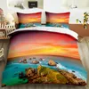 Bettwäsche -Sets 3D -Druck wunderschöner Landesreihe bequeme Doppelschlafzimmer Set Duvet Cover Kissen Hülle Extra Large 6333042