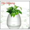 Haut-parleurs portables Tokqi Bluetoth Smart Touch Music Flowerpots Plant Piano Music Playing Wireless Flowerpot Colorful Light Flower P qylXnd packing2010