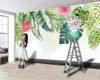 3d bakgrundsbilder nordisk europeisk stor växt blad blomma 3d tapet interiör dekorativa silke 3d väggmålning tapet