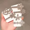 TwinkLei, pinzas para el pelo de perlas de cristal para niñas, horquillas de flores para mujeres, Clip de pico de pato, tocado coreano, pasadores con bisel, accesorios para el cabello