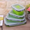 Folding Silicone Collapsible Portable Lunch Box 350/500/800/1200ML Microwave Oven Bowl Folding Food Storage Container Picnic Box