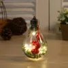 LED Transparent Christmas Ball Christmas Tree Decorations Pendant Led Lights Plastic Bulb Balls Holiday Xmas Decorations 5 Styles YL1363