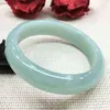 Myanmar Round Armband Natural Jade Ice Jade Bangle Små smycken ljusgrön modetillbehör Lucky Stone Gift till Mother X2204269957