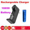 1 st 18650 Batteri 3000mAh 3,7V BRC Li-ion laddningsbart batteri för ficklampa +1 st Universal Smart Charger