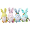 Festive Handmade Easter Hanging Bunny Gnomes Ornaments Spring Plush Rabbit Doll Kids Gifts Home Holiday Decorations XBJK2201