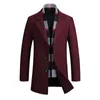 FGKKS MEN WOOL COATH BRAND LONG AUTRUMBER WINTER NEW PLAID عالية الجودة سترة عالية الجودة مزيج من الصوف المزيج للرجال المعاطف LJ201109