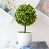 Dekorative Blumen Kränze Simulation Kleine Topfpflanze Blume Kirsche Ball Home Desktop Gefälschte Ornamente Künstliche Bonsai Outdoor Garten D