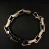 Silberfarbe Damen Iced Out Edelstahl Damen Armbänder Mode Strass Kubanische Gliederkette Hip Hop Armband Nr. Box5744765