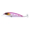 50 adet / grup Lazer Minnow Balıkçılık Lures Sert Yem Sopa Yem 11 cm 13.4g 4 # Hooks Popüler Balıkçılık Lures 8 Renkler (MI027)