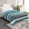 Summer Quilt / Comforter Floral Print Quilted Bedspread Blanket Duvet Quilt Plaid Patchwork Bed Cover for Adults (NO Pillowcase) LJ201015