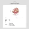 Santuzza 925スターリングシルバーリング女性用ゴージャスなラボを作成Ruby / Pink Sapphireグラデーションフラワーブロッサムバグーファインジュエリー211217