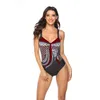 ZL0497 Sexy Set Women Vintage Print Sling Halter One-Piece Swimsuit Bikini Lady Three-Point Swimwear Female Biquini Girl Summer Swimming Suit Underwear Lingerie