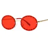 Lunettes de soleil diamant ovales pour femmes et hommes, verres jaunes, petites lunettes d'été, rondes en métal, UV400 Oculos6092374