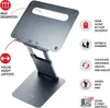 Soporte ergonómico para computadora portátil para escritorio, Altura ajustable hasta 20", Soporte elevador para computadora portátil para computadora portátil, Soportes portátiles para computadora portátil, Se adapta a MacBook