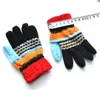 Kids Jacquard Gloves Winter fleece Velvet Thickening Gloves children Boys Girls Striped Knitted Gloves cute Knitting Finger Glove mittens