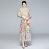 Temperament damska sukienka z długim rękawem drukowana sukienka wieczorowa 2020 nowa jesień maxi sukienka wysokiej klasy eleganckie sukienki