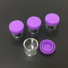 2022 New Silicone Wax Dab Container 6 Ml Glass Jar Dab Dry Herb Concentrate Container Glass Bottle