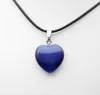 natural stone heart pendant quartz crystal agates turquoises malachite stone for Jewelry making Necklace