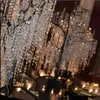 30M/99FT/roll Party Decor 14mm acrylic Octagonal beaded clear crystal garland strands for wedding decoration chandelier Free delivery