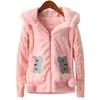 2020 девушки теплые зимние пальто утолщенные из искусственных меховых куртки для девочек с капюшоном верхняя одежда пальто детей зимние куртки LJ201126