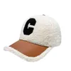 Sun hat Autumn and winter Korean C-letter baseball lamb wool thickened warm hat children's tide brand versatile casual tongue cap9316238