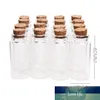 20 stks 27 * 60mm 20 ml glazen flessen lege steekproef potten met kurkstoppers voor DIY Craft decoratie - transparant