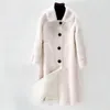 Pelliccia da donna Faux Alta qualità 2021 Cappotto invernale da donna Giacca morbida in lana per la tosatura delle pecore Giacca da donna foderata in agnello di peluche Trench