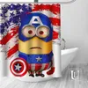 Big Sale Custom Minion duschdraperi med krokar badrum vattentät polyester tyg diy din egen T200711