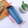 750ml 25oz Shaker Water Bottle Double Walled Stainless Steel Vacuum Insulated Shaker Cups Gym Shaker Kettle Sport Milkshake Mixer WLY BH4437