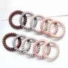 Hair Products Autumn Winter Milk Tea Color Elastic Telephone Ring Simple Retro Female Hairs Tie Rubber Band Ponytail